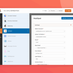 WPForms HubSpot addon