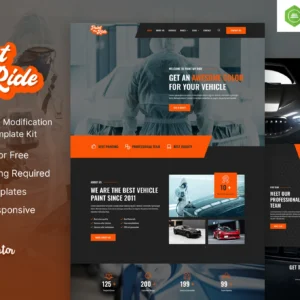 PaintMyRide – Car Painting & Modification Elementor Template Kit