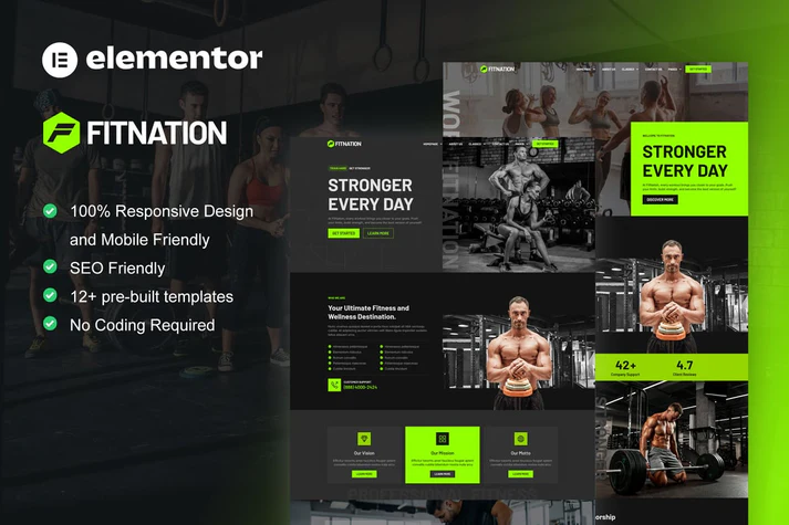 fitnation-gym-fitness-elementor-template-kit